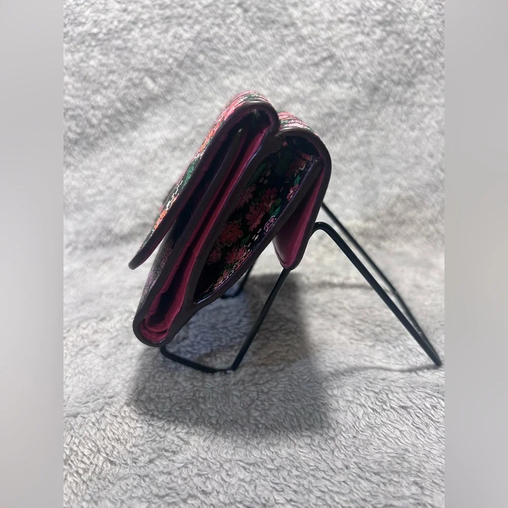 Coach Sierra Posey Cluster Floral Trifold Snap Wallet - Picture 5 of 14